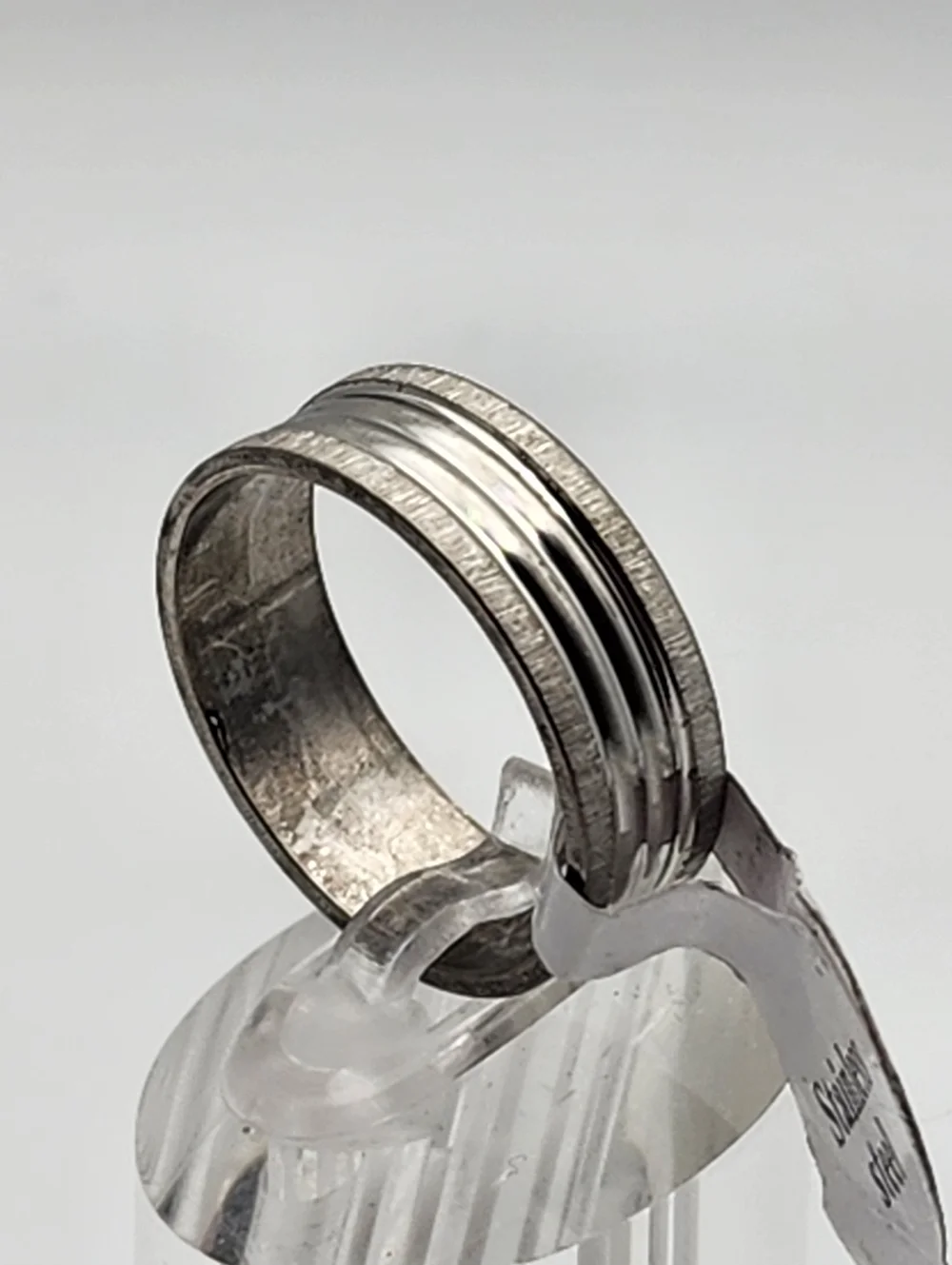 NWT Silver Tone Stainless Steel Band Ring (10.25)